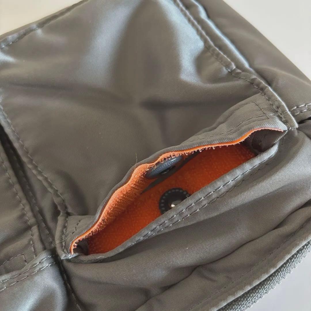 【美品】ポーター タンカー ボディバッグ コンパクト シルバーグレー