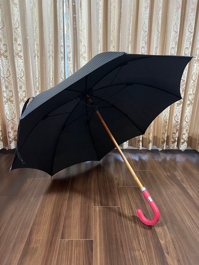 マリアフランチェスコ　長傘　手元レッド