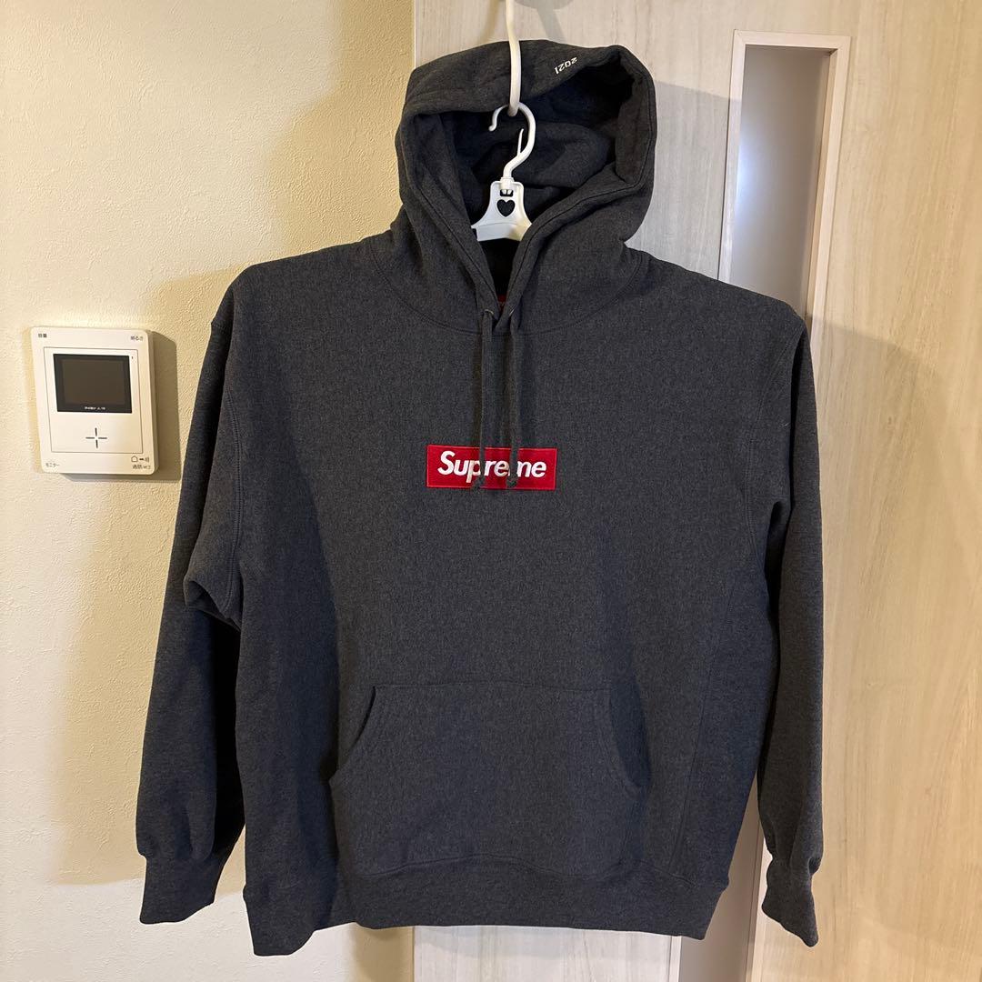 ⬛︎極美品⬛︎supreme⬛︎ボックスロゴ⬛︎パーカー⬛︎チャコールグレー⬛︎XL⬛︎シュプ