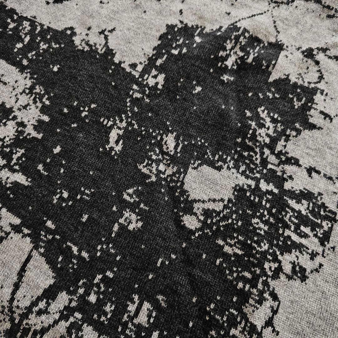 芽風 メフウ センソユニコ 変形 アシンメトリー 総柄 ニット プルオーバー