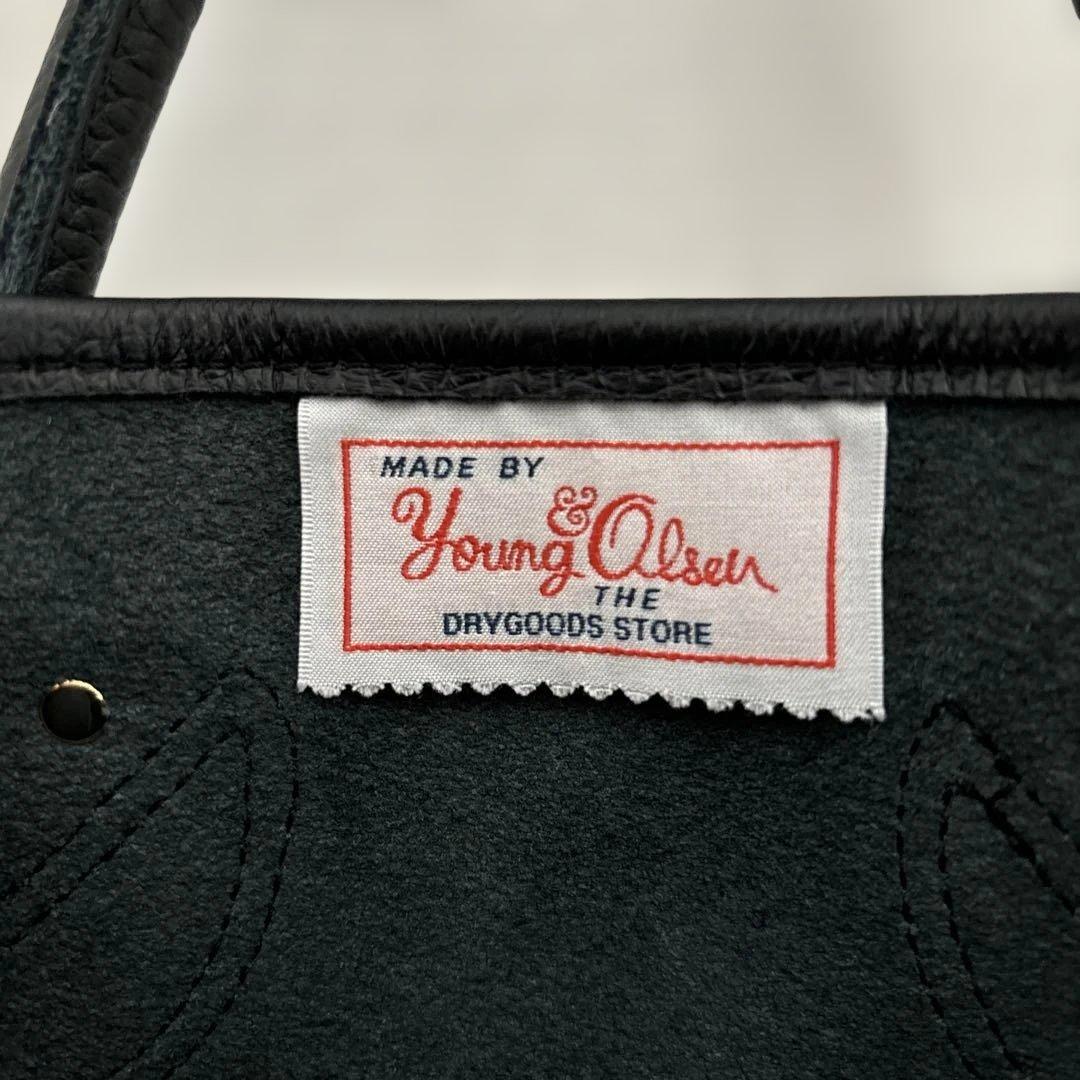 ヤングアンドオルセン　黒 レザー トートバッグ　エンボスレザー✨新品未使用✨