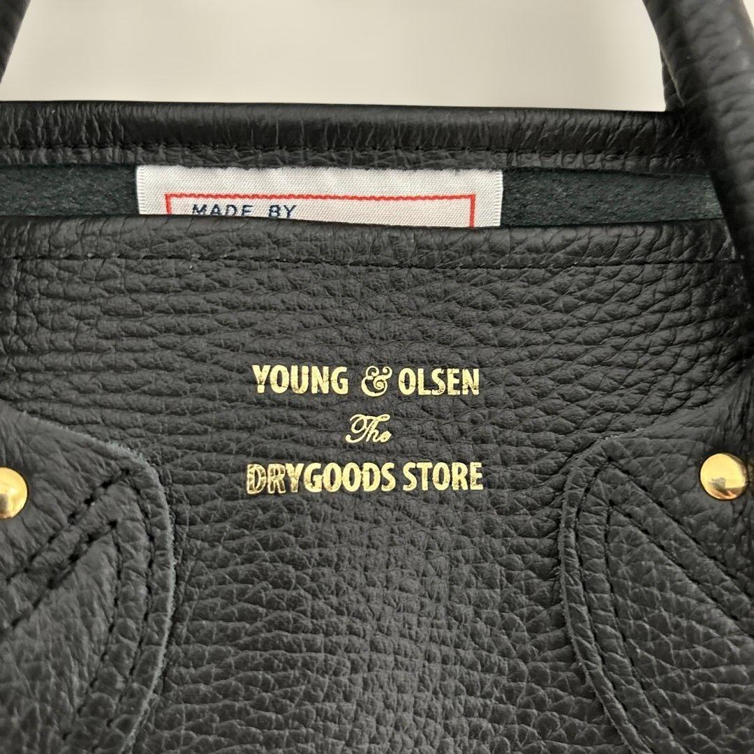 ヤングアンドオルセン　黒 レザー トートバッグ　エンボスレザー✨新品未使用✨