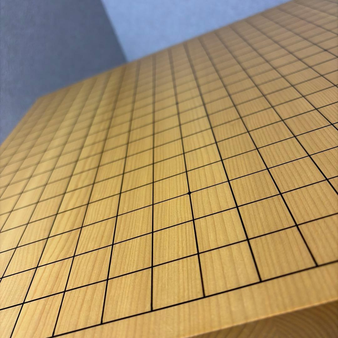 【極美品】本榧 卓上 碁盤 囲碁盤 柾目 ハギ盤 3枚継 厚さ5.5cm