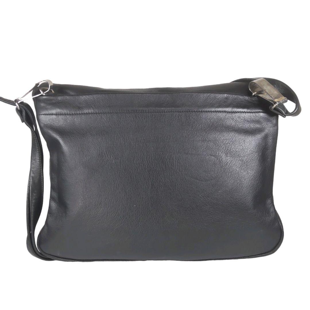 【Ackermann】美品 レザー ショルダーバッグ ターンロック 黒