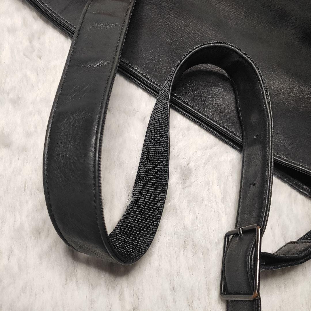【美品】ミヤケデザインスタジオ ワンショルダー トートバッグ レザー ブラック