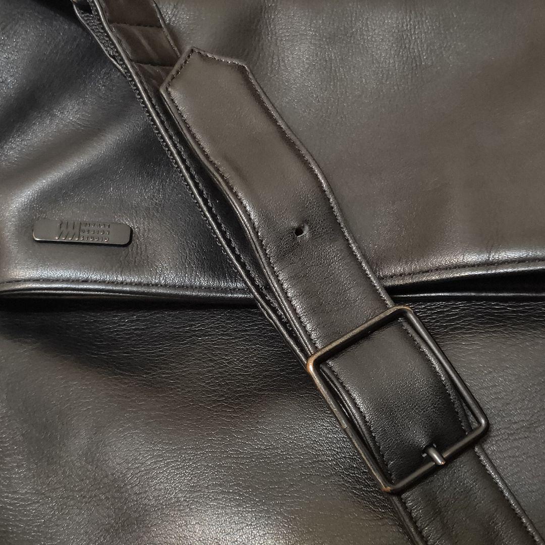 【美品】ミヤケデザインスタジオ ワンショルダー トートバッグ レザー ブラック