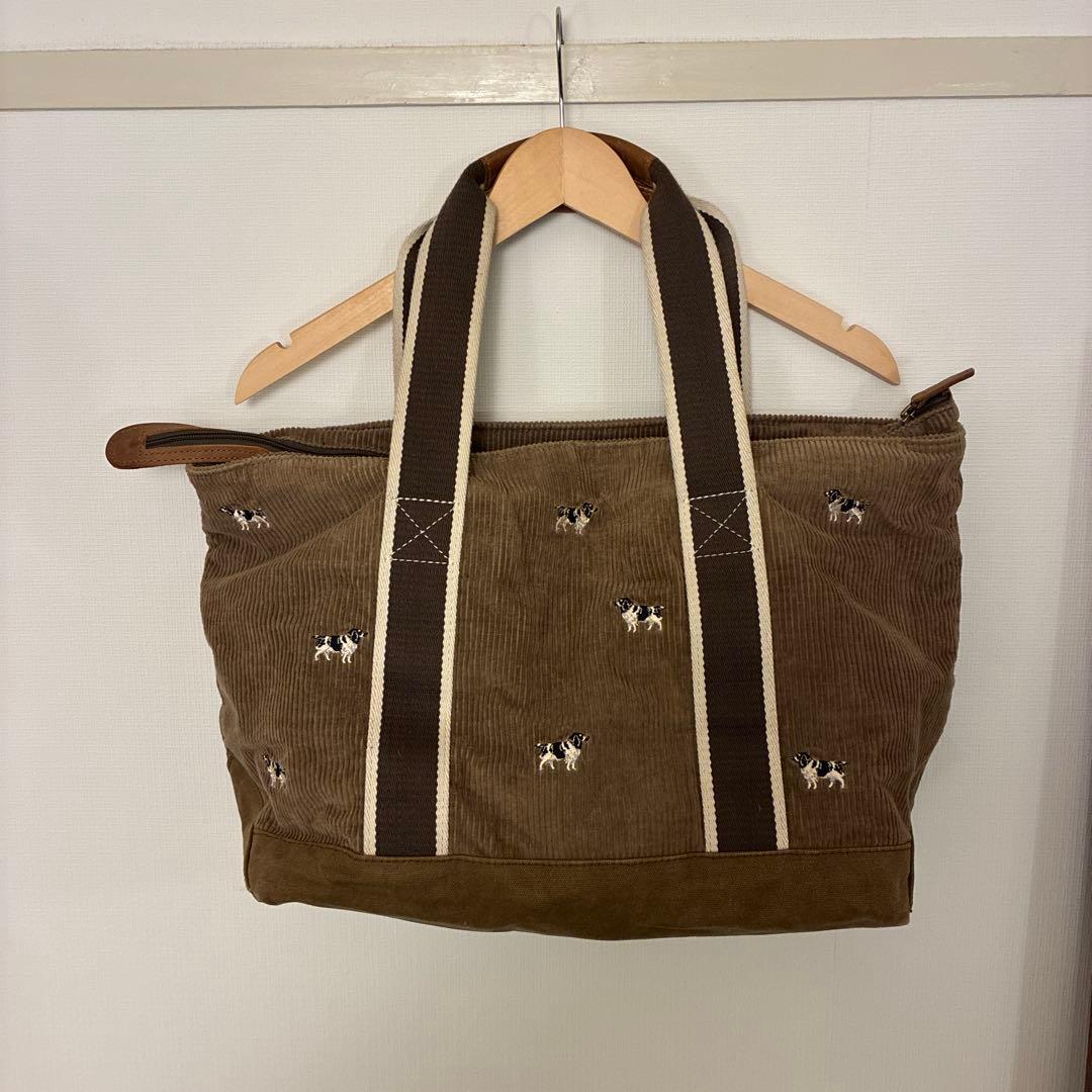 入手困難 L.L.Bean トートバッグ 犬柄 刺繍 大容量