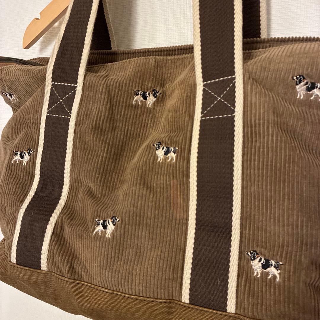 入手困難 L.L.Bean トートバッグ 犬柄 刺繍 大容量