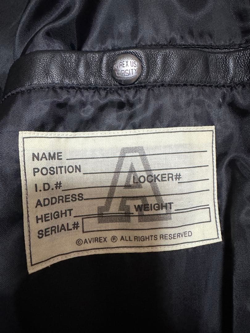AVIREX ブラックレザージャケット Lサイズ 羊革