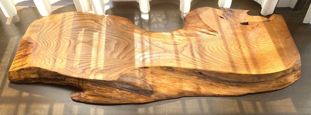 shop K 美品 1点物 天然木 飾り台 一枚板 盆栽 床の間 レトロ