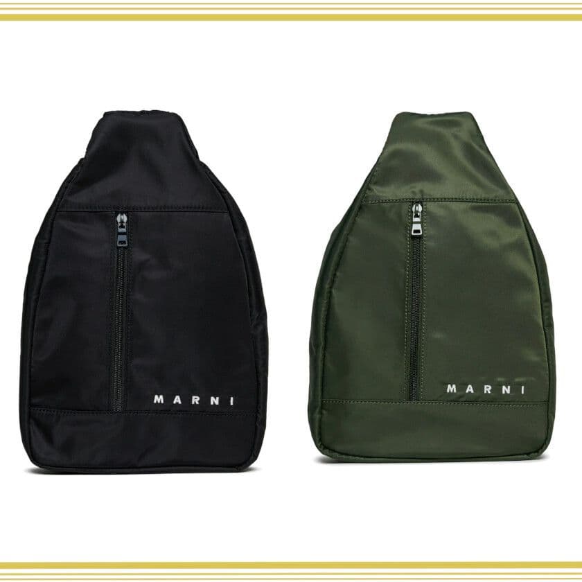 大人もOK! Marni マルニ . ロゴ ワンショルダー ボディバッグ