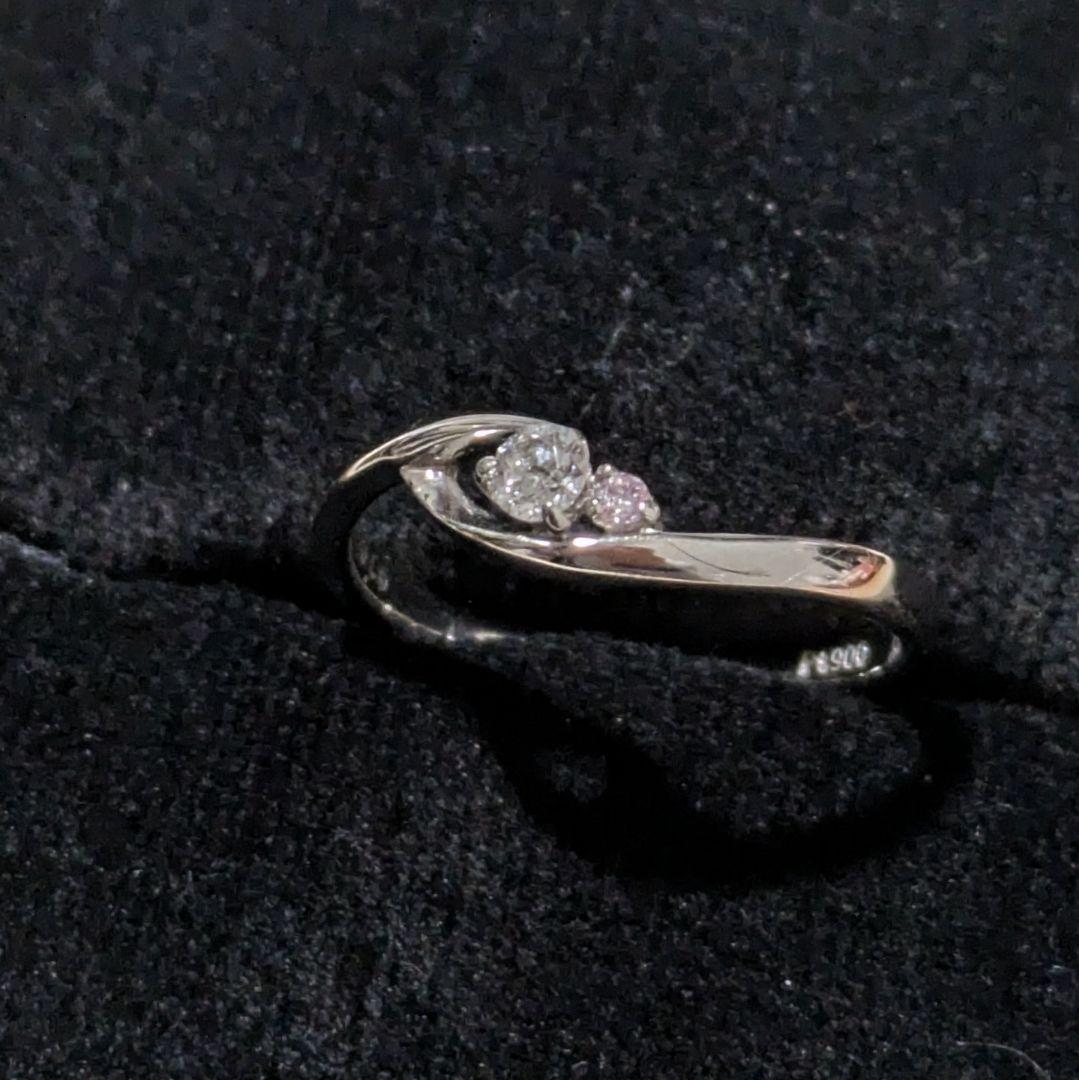 v*o様 ダイヤモンド0.06ct 天然ピンクダイヤモンド0.01ct pt90