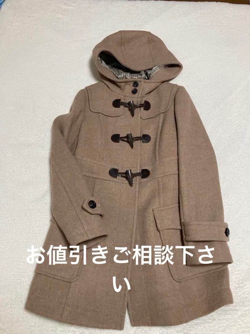 バーバリー ベージュ ダッフルコート フード付き
