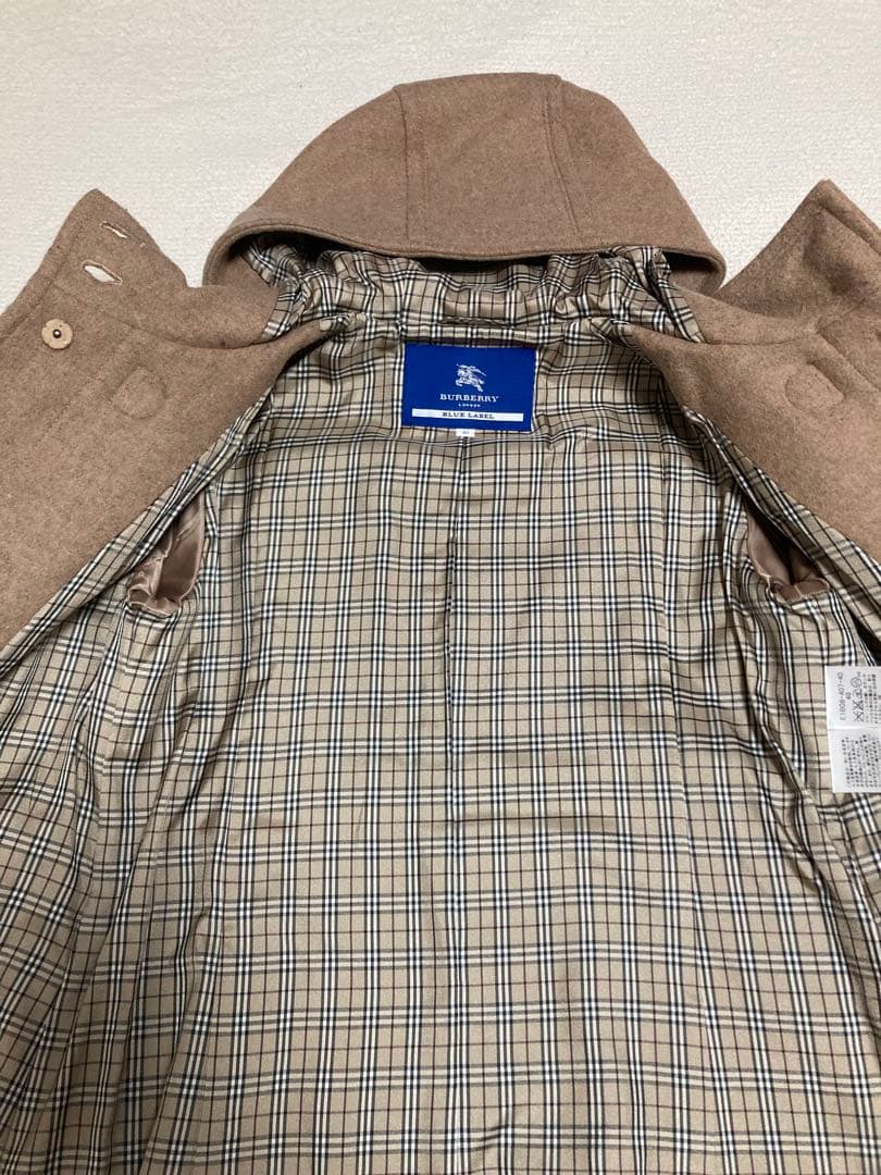 バーバリー ベージュ ダッフルコート フード付き