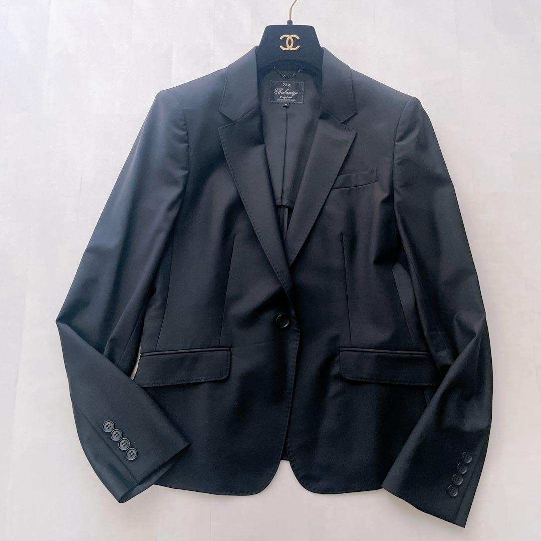 美品✨23区 bahariye 高級生地 パンツスーツセットアップ ブラック