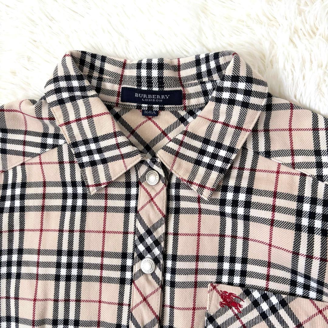 美品☆バーバリーロンドン　ワンピース　ノバチェック　ホースロゴ　プリーツ　M相当