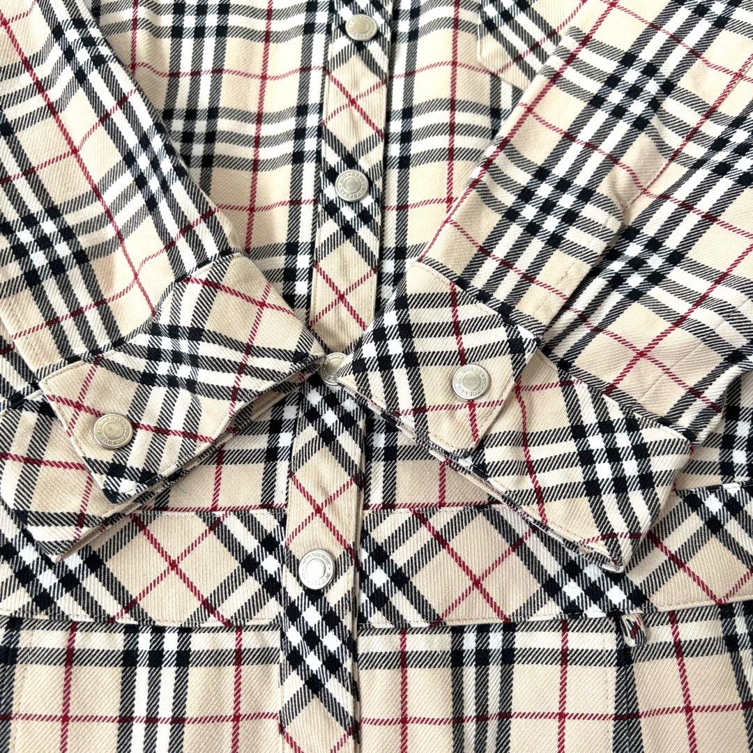 美品☆バーバリーロンドン　ワンピース　ノバチェック　ホースロゴ　プリーツ　M相当