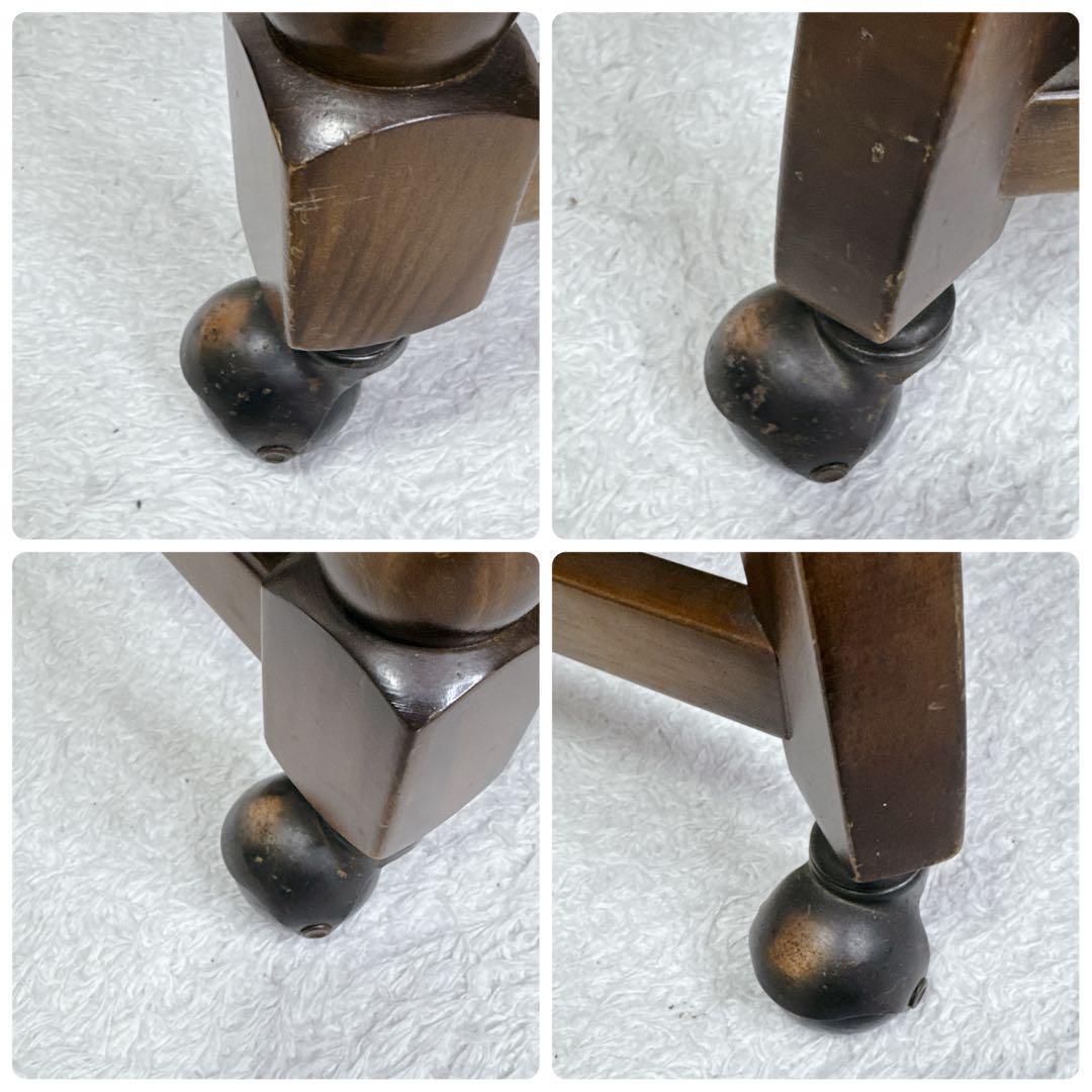 オールドカリモク ダイニングチェア コロニアル キャスター付き ②