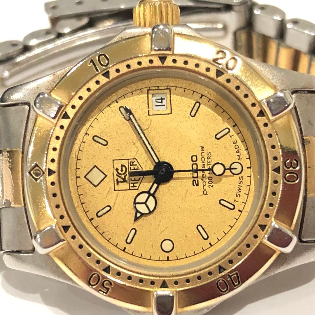 タグホイヤー プロフェッショナル 2000 964.008 腕時計ゴールド文字盤