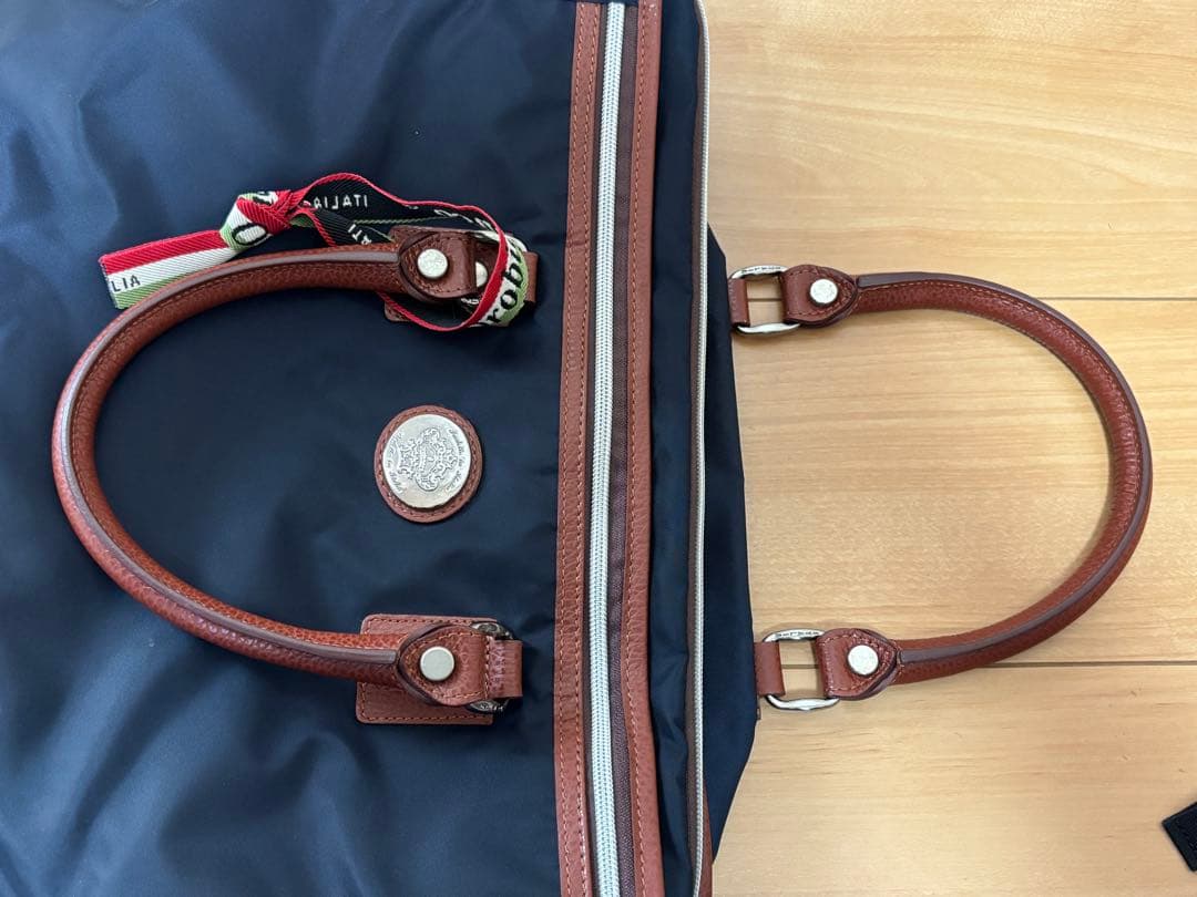 オロビアンコ　ネイビー ナイロン ビジネスバッグ