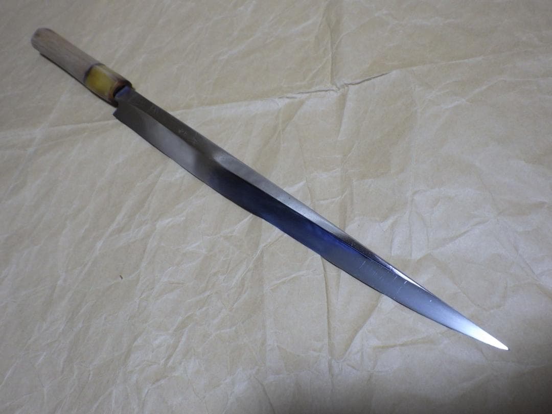 野*郎様 本焼★正本総本店/純日本鋼フグ引き包丁刃渡り270ｍｍ★　　209