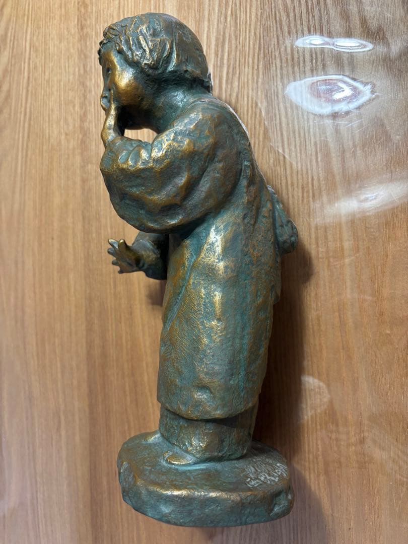北村西望 喜ぶ少女 ブロンズ 置物