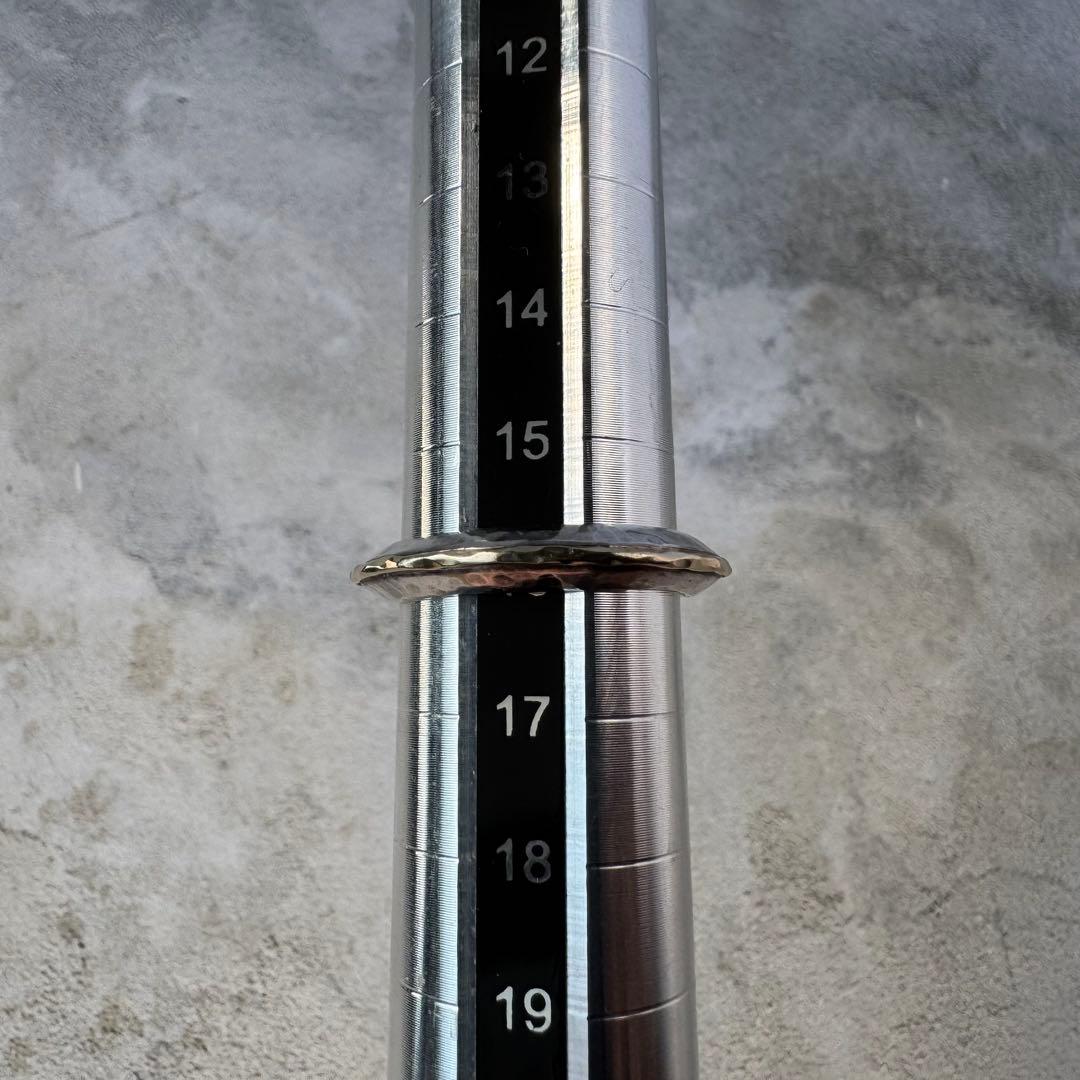 ヴィンテージ ハンマーバンドリング 14K シルバー925 16号 USA製