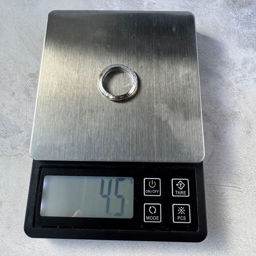 ヴィンテージ ハンマーバンドリング 14K シルバー925 16号 USA製