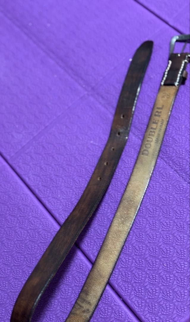 【佐藤】ダブルアールエル　イタリア製　ベルト　レザー