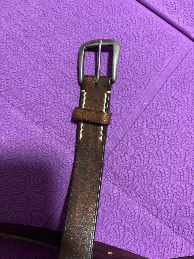 【佐藤】ダブルアールエル　イタリア製　ベルト　レザー