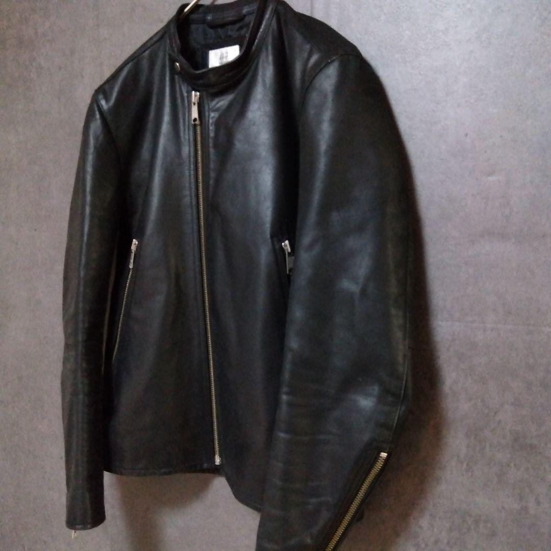 エディフィス 革ジャン 牛革 カウレザー シングルライダース 黒 ブラック