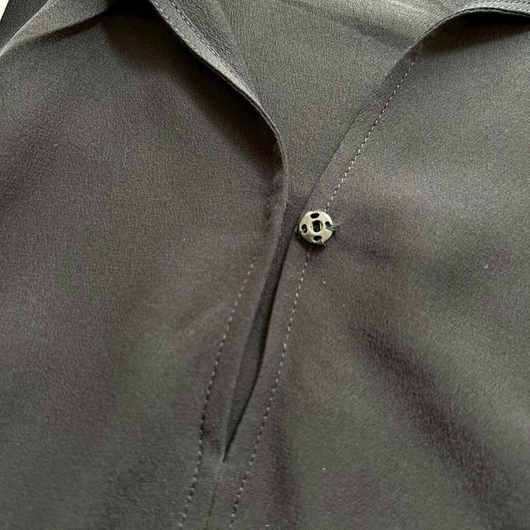 GIVENCHY 近年タグ シルク ロゴボウタイブラウス 2way ブラック