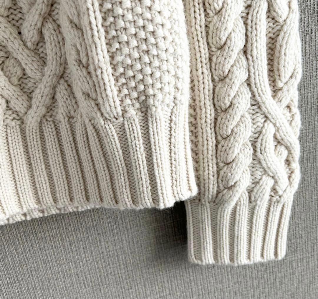 BLAMINK ブラミンク カシミヤ ケーブル ニット セーター 38