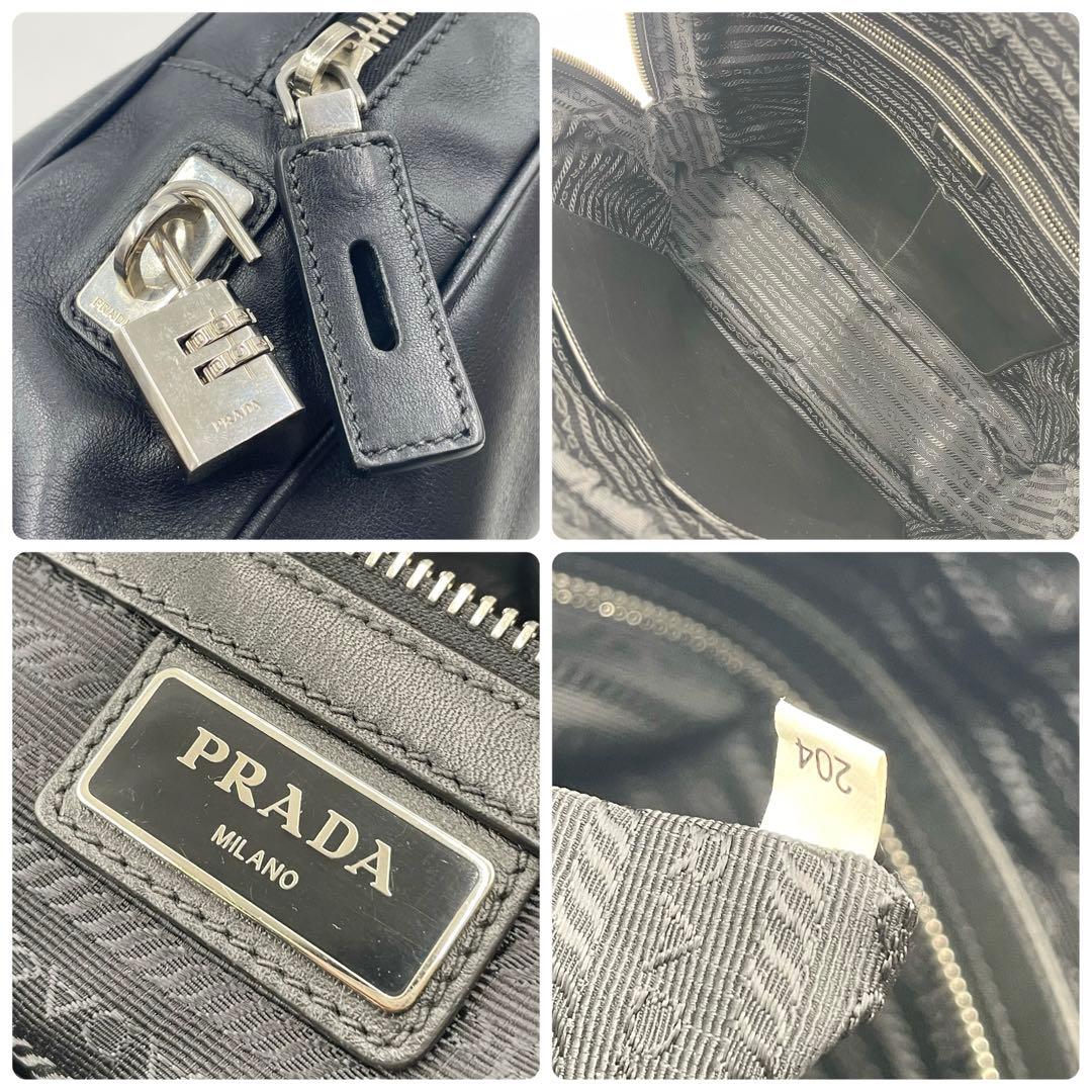美品✨PRADAプラダ 三角ロゴ ブリーフケース ビジネス 極上レザー A4 黒