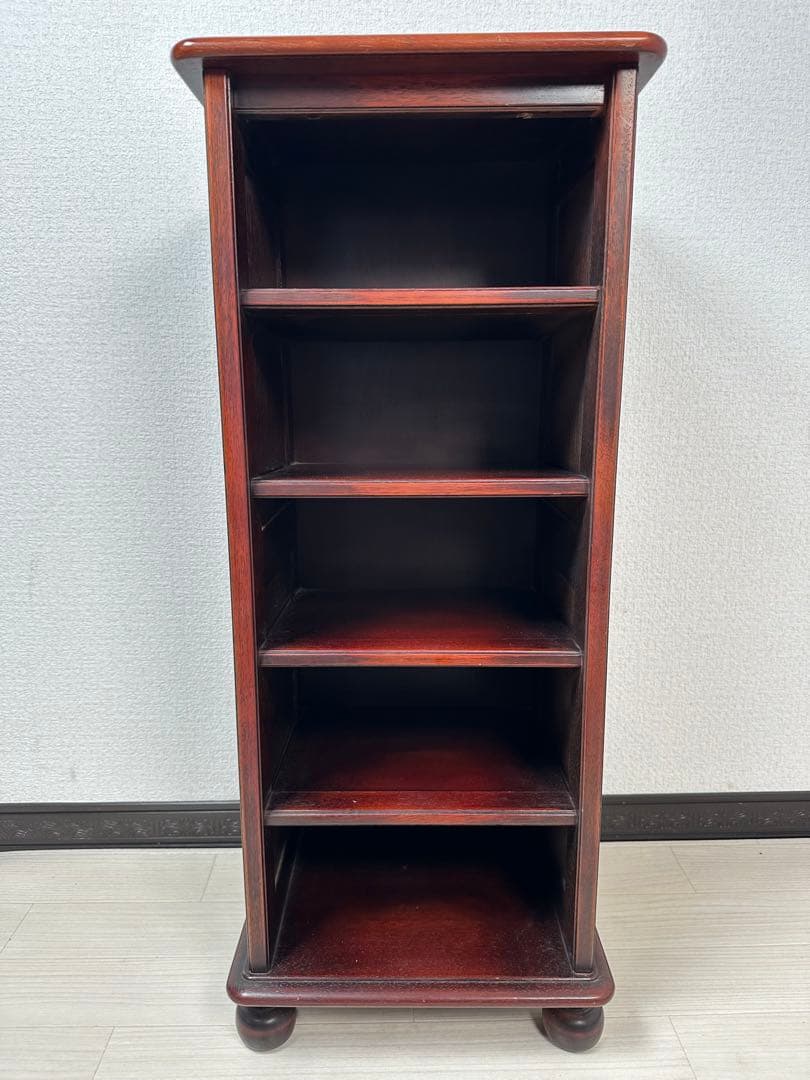 オールド カリモク 高級 天然木材 五段スリッパラック ※i4※