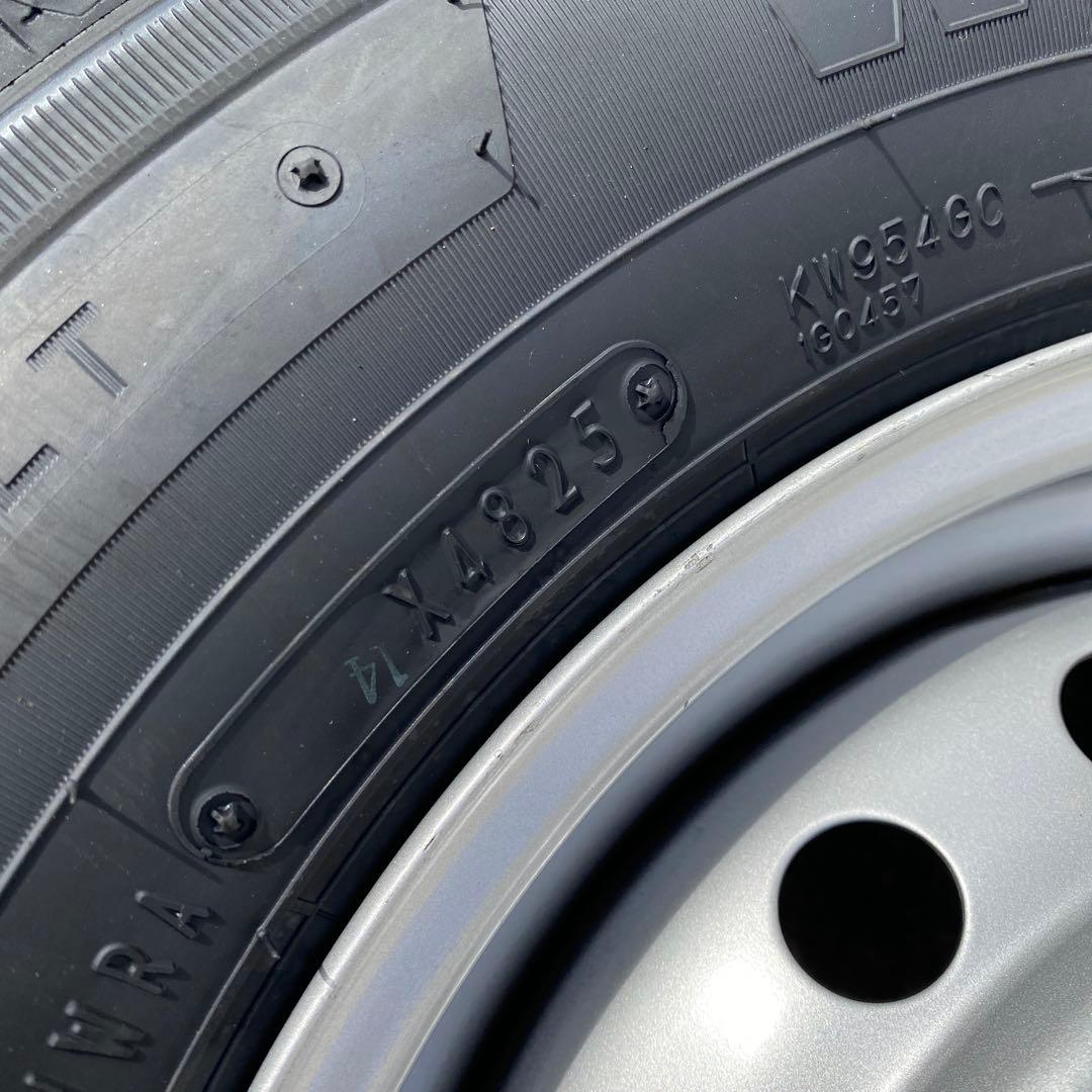 新品ダンロップ145/80R12 80/78N+中古スズキ純正スタッドレスセット