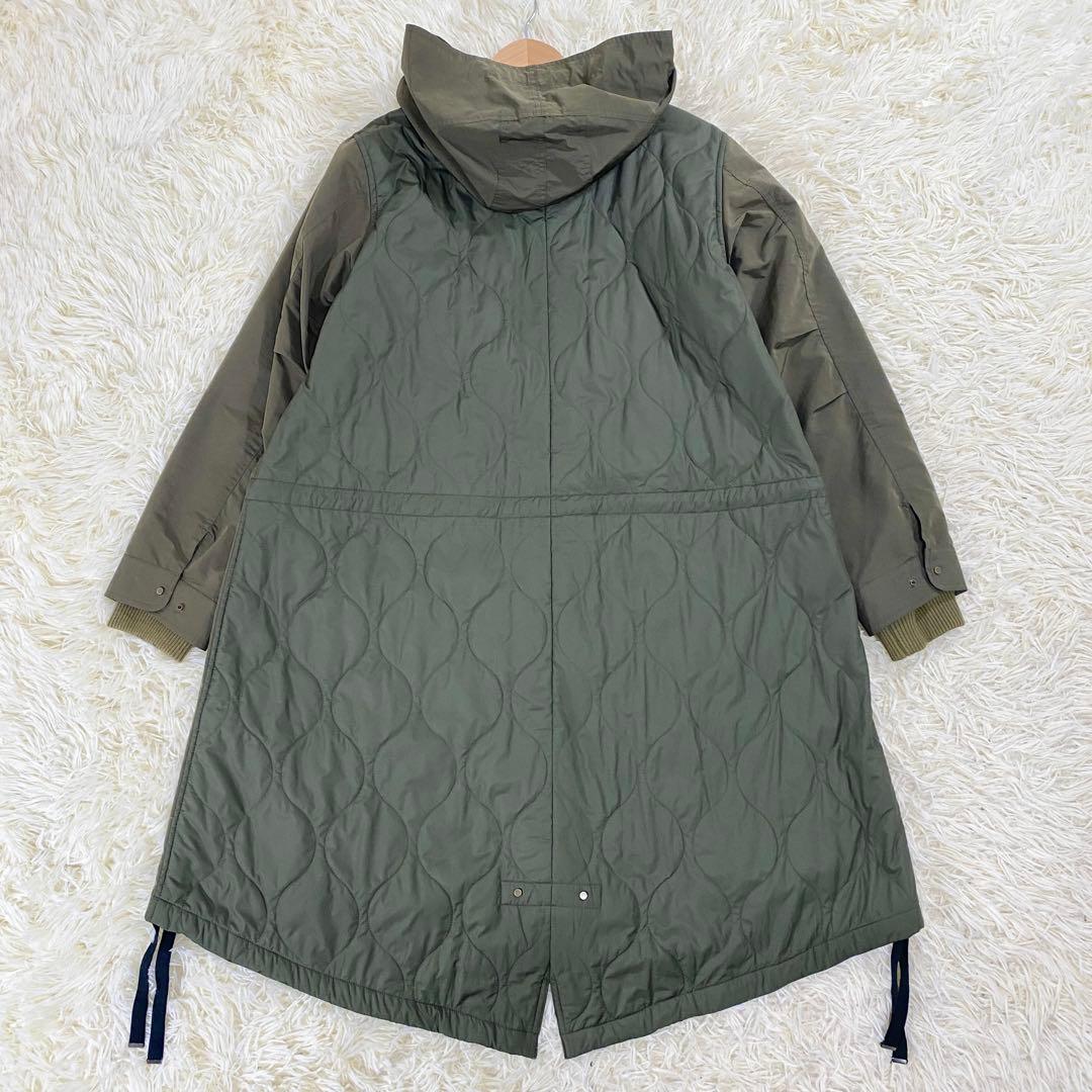 極美品　フレッドペリー　モッズコート　キルティング　切替　カーキ　UK10　L