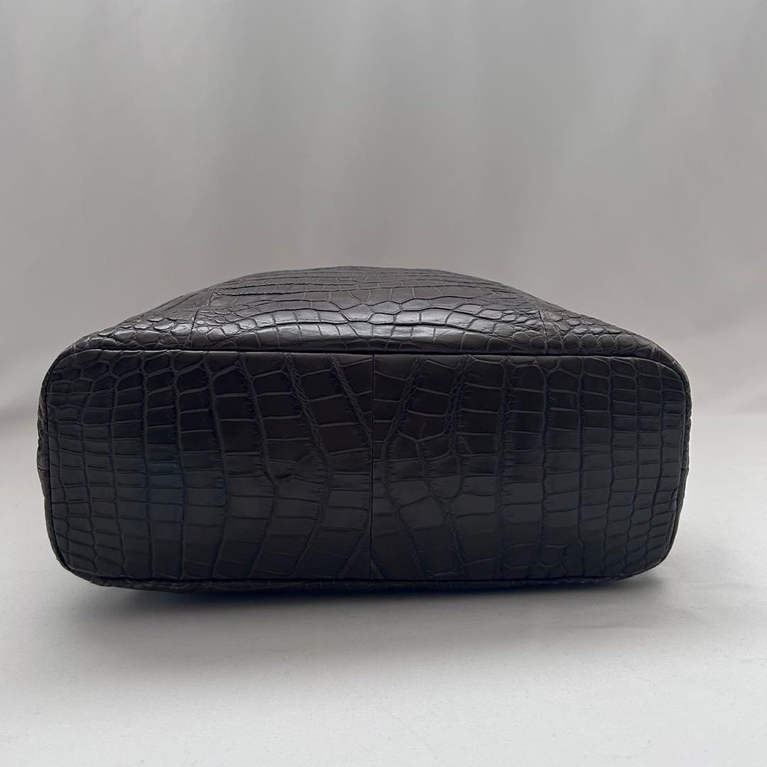 サンポー ソフトクロコダイル メンズ トートバッグ ブラック メンズバッグ 革