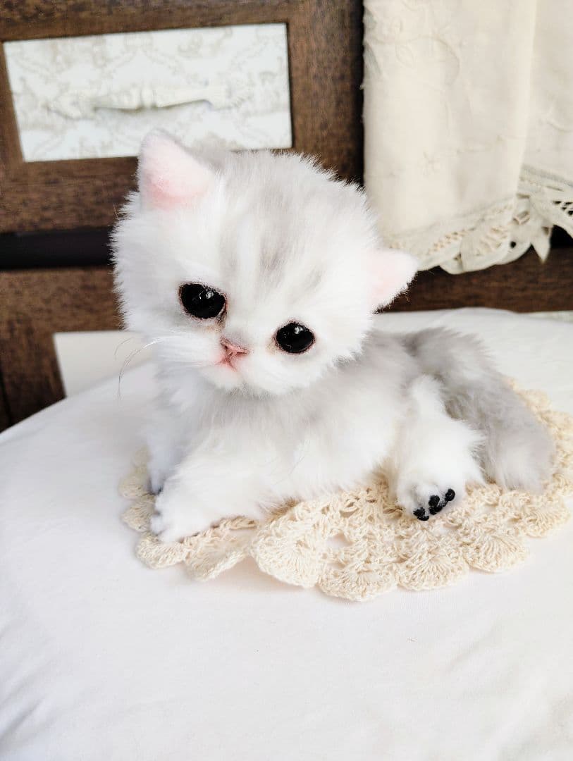 チンチラシルバー♡子猫のララちゃん♡アートドール♡ぬいぐるみ♡