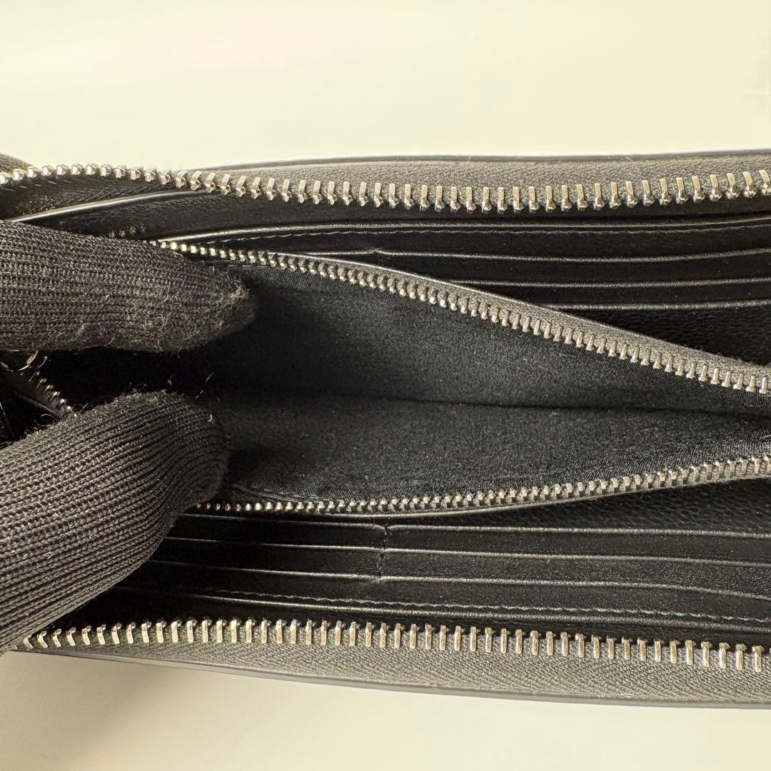 ディオール　CDアイコン　ロングジップウォレット　グレインドカーフスキン長財布.