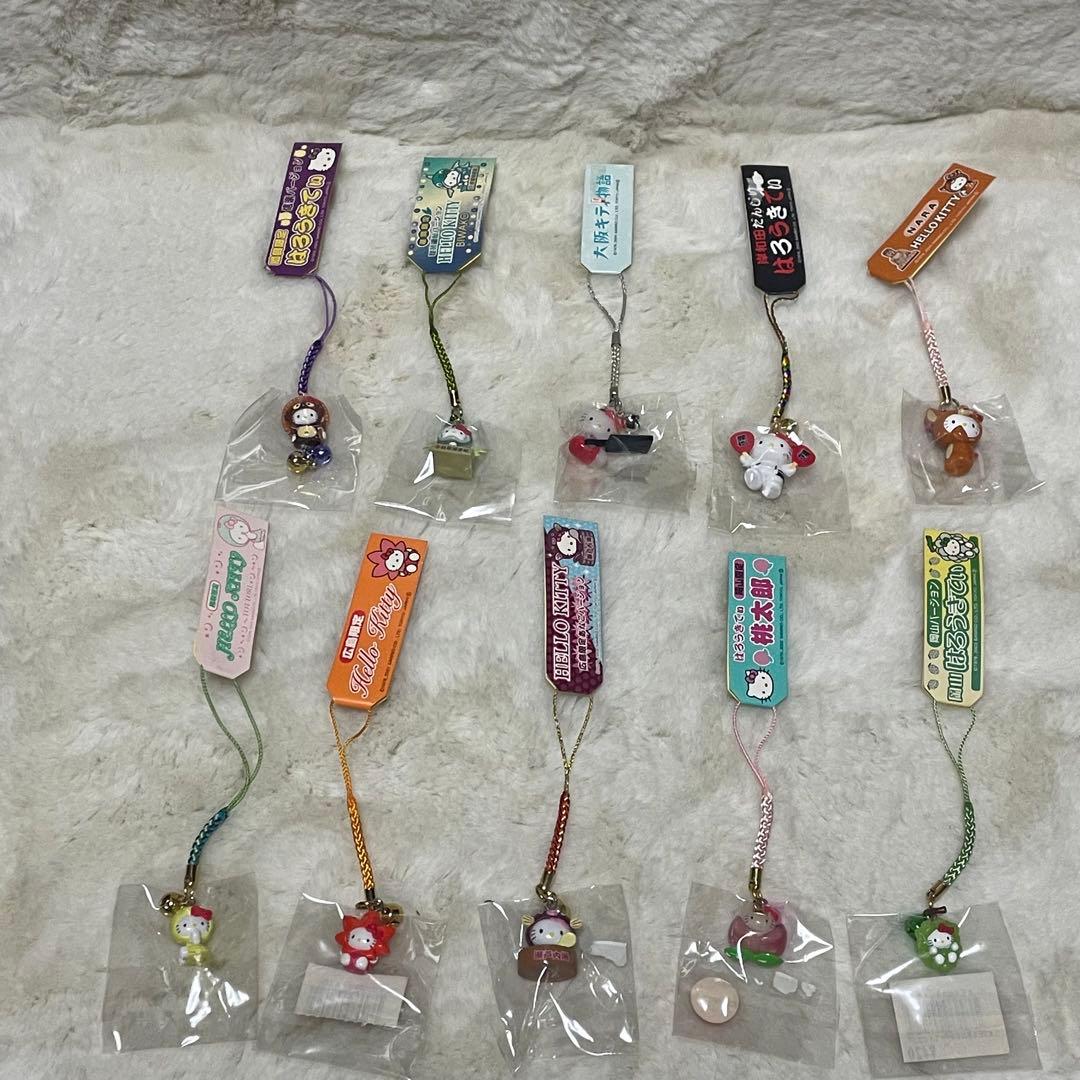 【ハローキティ ご当地ストラップ キーホルダー 47個まとめ売り
