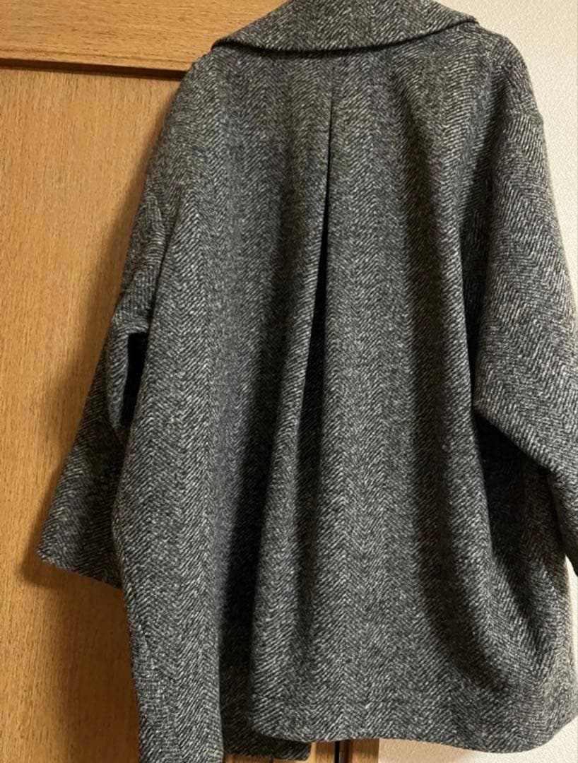 スピックアンドスパン　ダブルスライバーヘリンボーンミドルコート