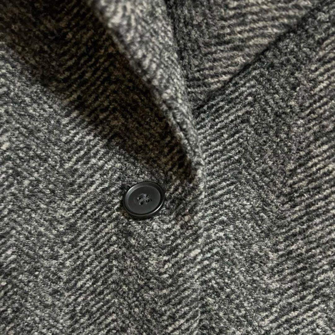 スピックアンドスパン　ダブルスライバーヘリンボーンミドルコート