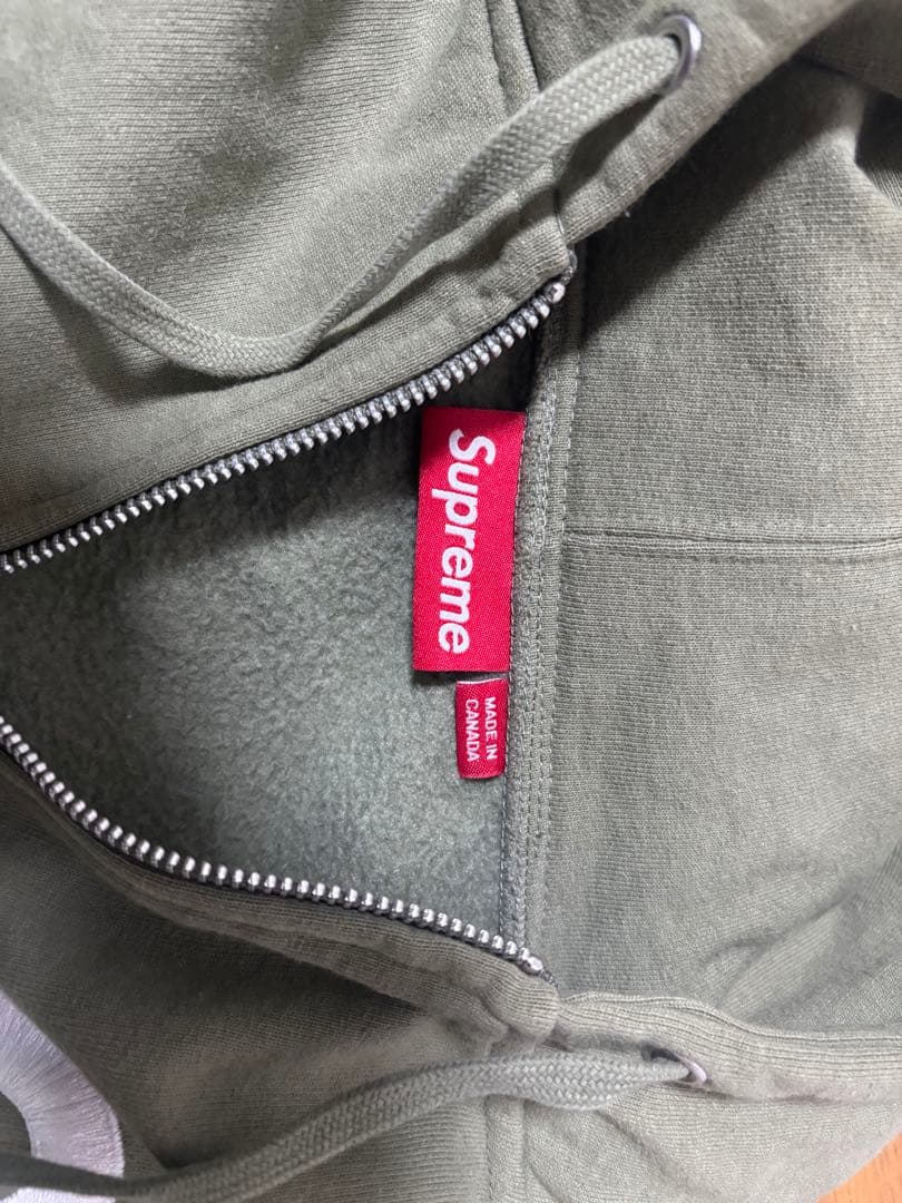 Supreme オリーブ sロゴパーカー