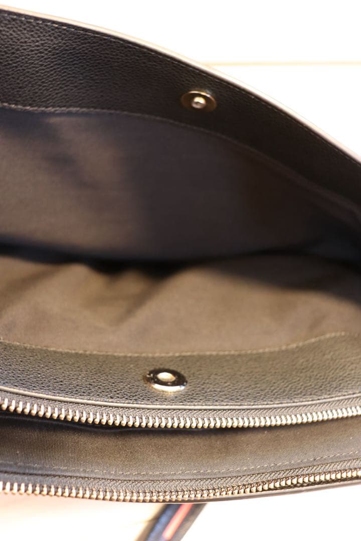 【Paul Smith】インレイドストライプハンドル トートバック　ブラック