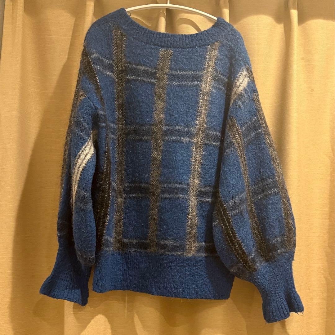MOHAIR STRANGE CHECK KNIT　アメリヴィンテージ