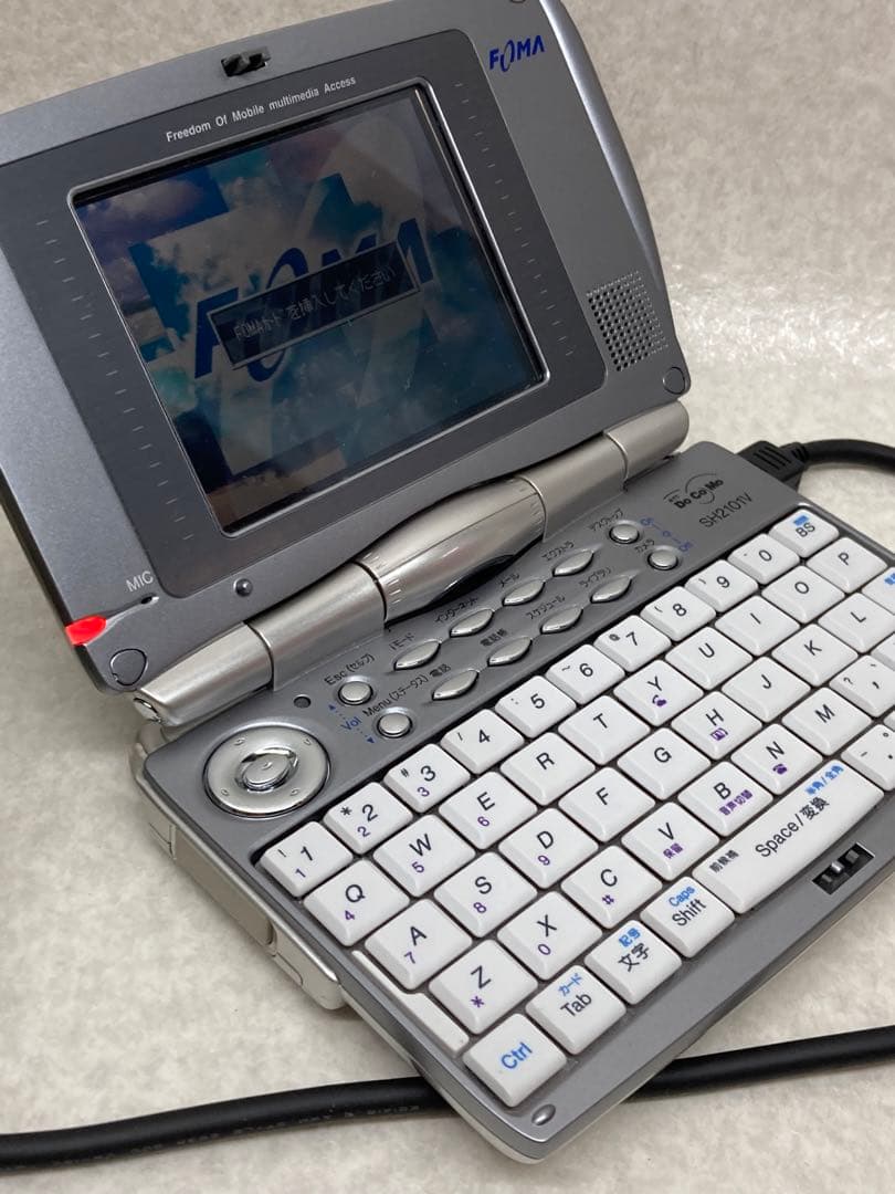 docomo FOMA SH2101V セット 日本初のPDA一体型の携帯電話
