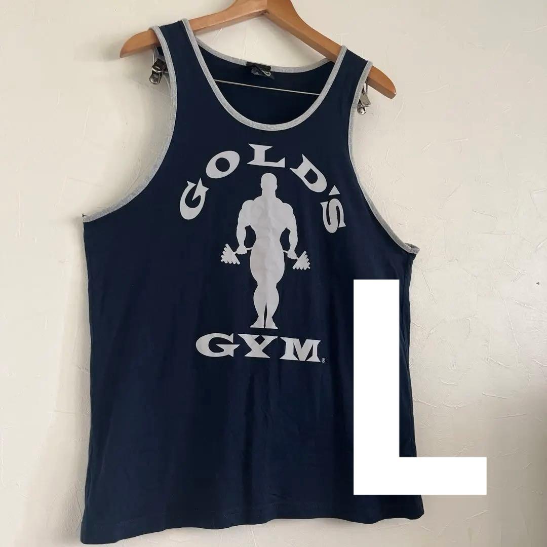 ゴールドジム　リンガータンクトップ　gold's gym ネイビー