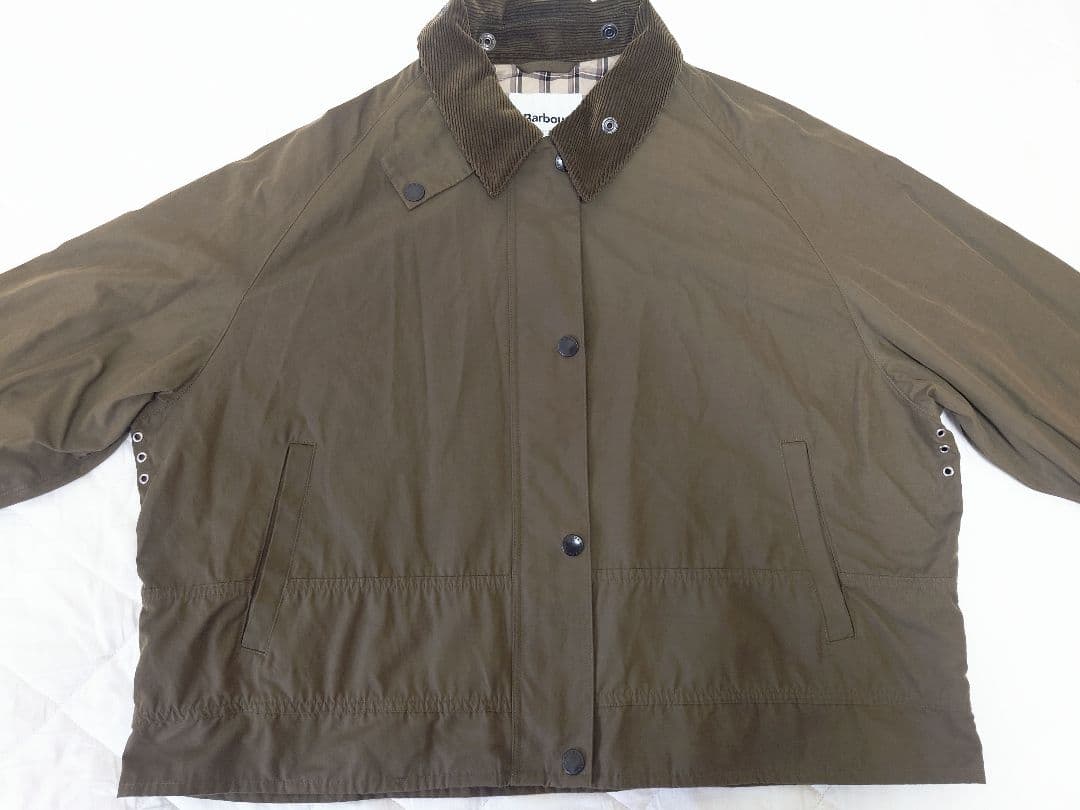 Barbour バブアー コート ショート ミリタリー レディース カーキM美品