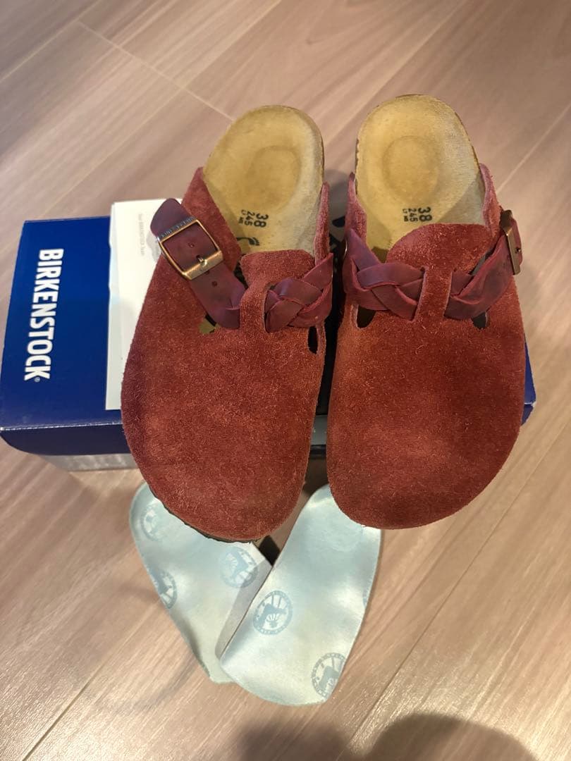 専用　　　　BIRKENSTOCK 赤 サボサンダル 38